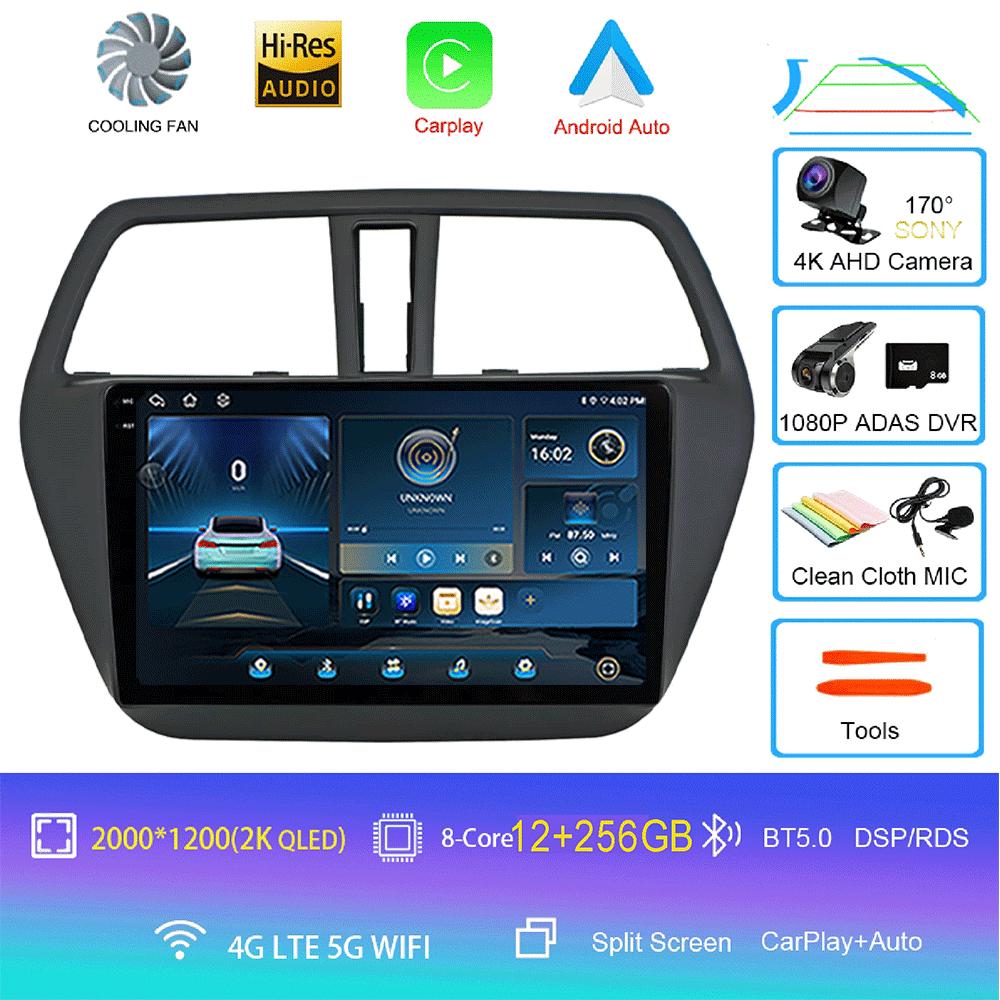 Android 14 Carplay Auto WIFI+4G Car Radio For Suzuki SX4-CROSS 2014-2017 Multimedia Video Player Navigation GPS Stereo Head Unit