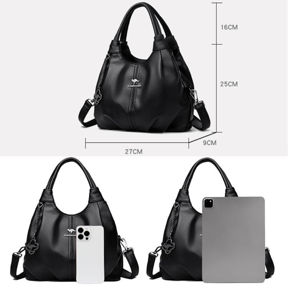 Designer Brand Top Quality Soft PU Faux Leather Casual Tote Bags for Women Handbag Luxury Female Shoulder Crossbody Bag