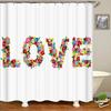 JY01Beautiful Flowers Shower Curtain Bathroom Waterproof Shower Curtain Leaves Plant Printing Curtains for Bath Shower With Ho@1