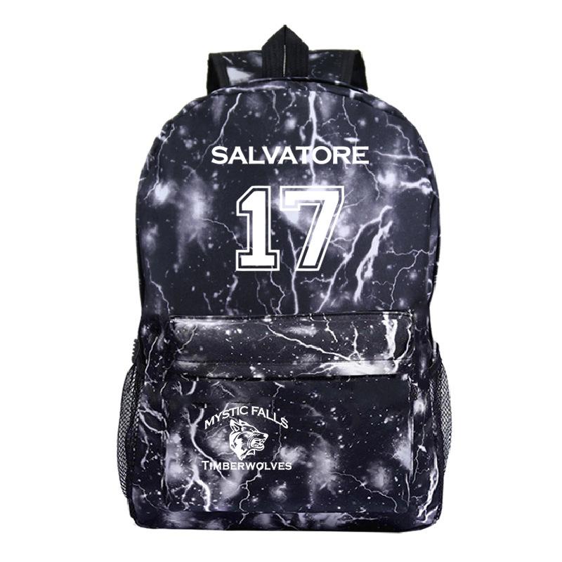 Vampire Diaries Peripheral Elementary and Secondary School Bags Grades 3-6 Casual Backpacks
