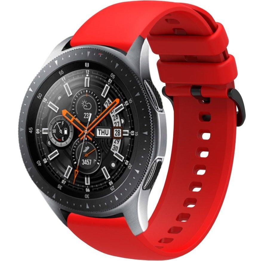 Universal Silicone Strap 22mm, Smooth, Red