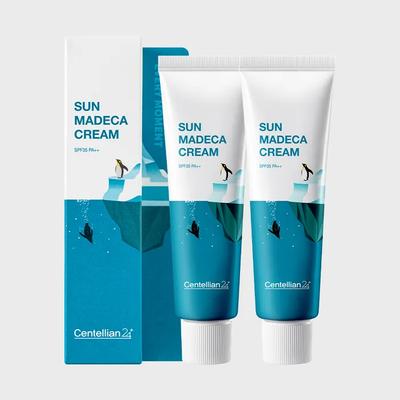 Dongkook Pharmaceutical Centellian 24 Sun Madeca Creme 50ml 2 Stück Kühlender UV-Schutz Sonnencreme Feuchtigkeitsspendend Beruhigend Ice Tech Photoaging Tigergras