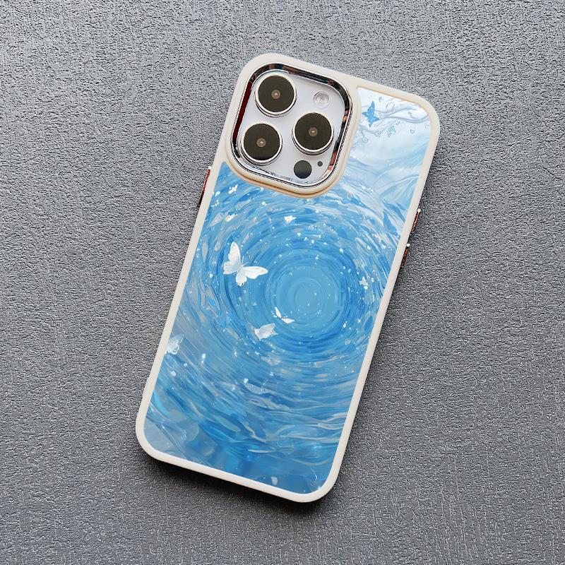 Modrý motýl Oceánské vlny Pouzdro na telefon Pro iPhone 14 13 12 11 Pro Max 16 15 Pro Max Plus 7 8 Plus SE 2020 XR XS X Silikonový kryt