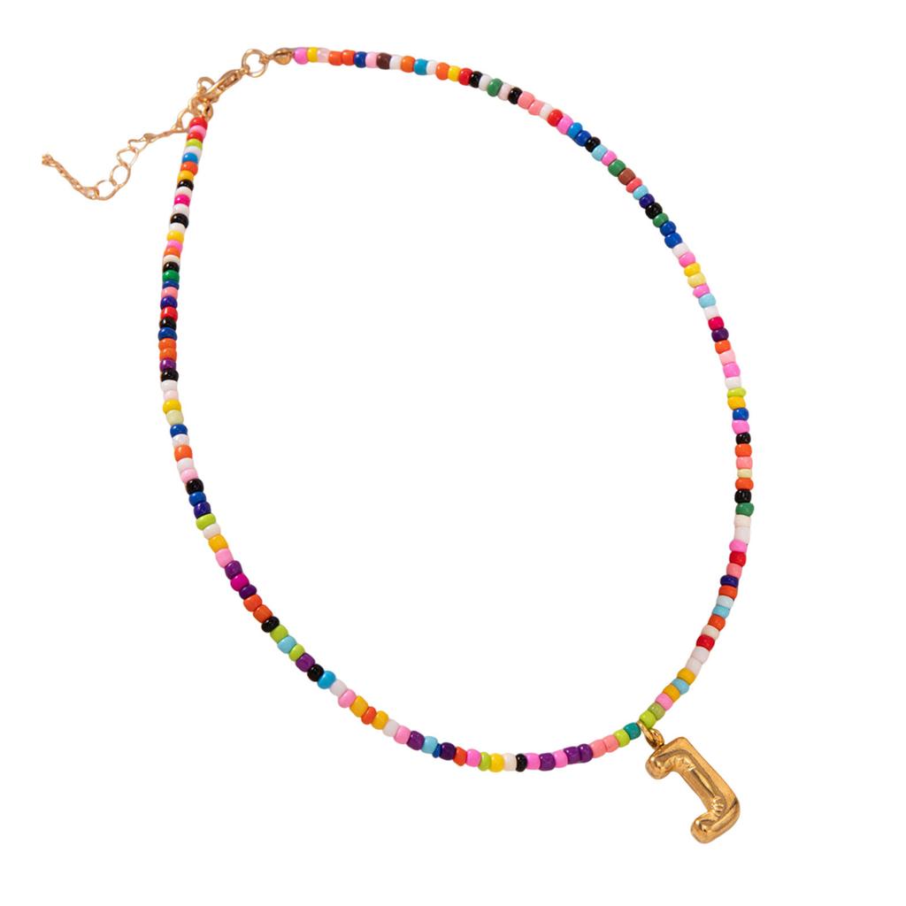 Colorful Initial Necklaces Christmas Gifts for Girls Grandkids Teenage Birthday Gifts, Gold Letter Pendent Necklace Jewelry