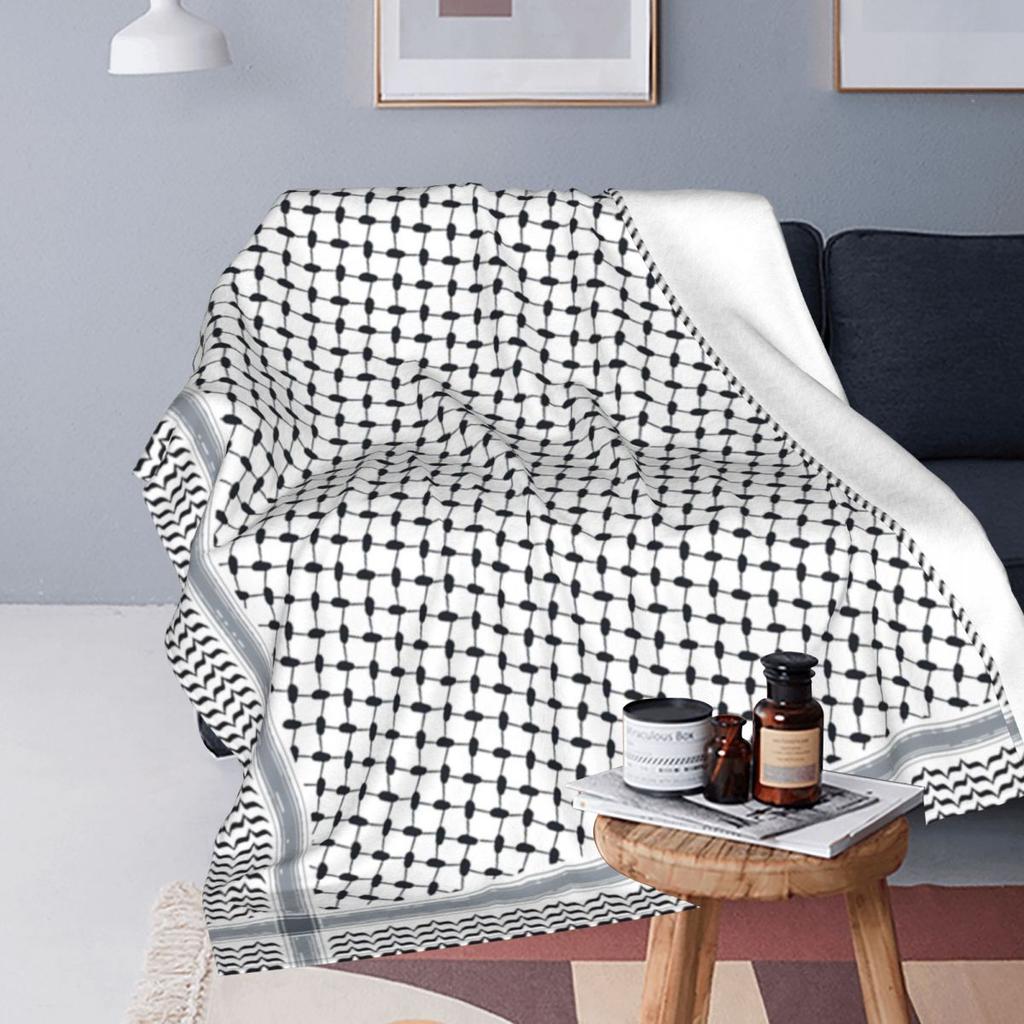 Palestine Keffiyeh Blanket Flannel Spring Autumn Multi-function Ultra-Soft Throw Blankets for Bed Bedroom Bedspreads