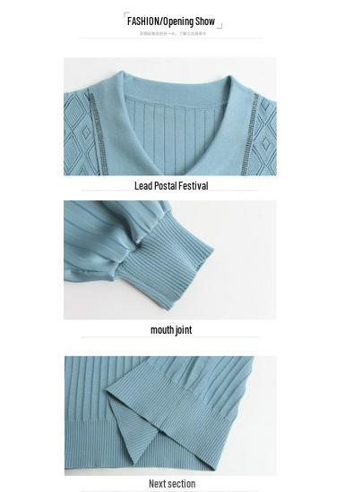 Elegant Retro-Style Women's Knit Top with Lapel Design - Fashionable and Casual for Spring and Autumn