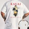 Vintage Kauai Hawaii Surf Print Unisex 100% Baumwolle T-Shirt Lässige Rundhals Kurzarm Oberteile Streetwear T-Shirts