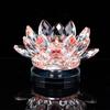Glass Crystal Lotus Candle Holder Hoom Decor Lotus Figurines Candle Stand  Dinner Decor