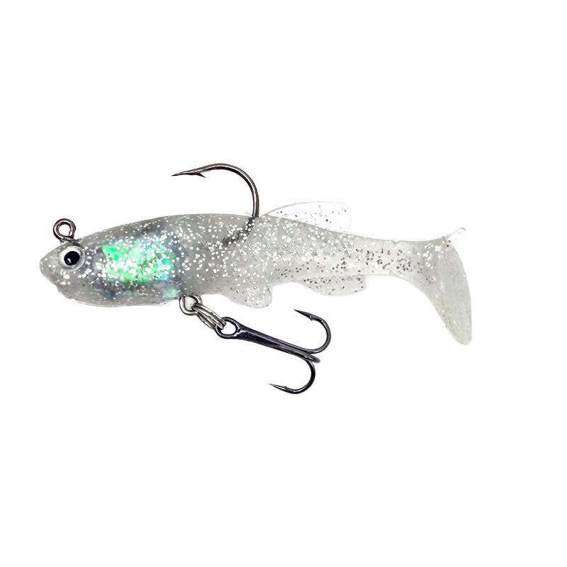 

T-Tail & Curly Tail Jig Heads, 9g/12g Luminous, 19 Color Options - Soft Artificial Bait