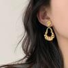 Elegant Irregular Tassel Clip-On Earrings for Women - Mosquito Coil Design Studs