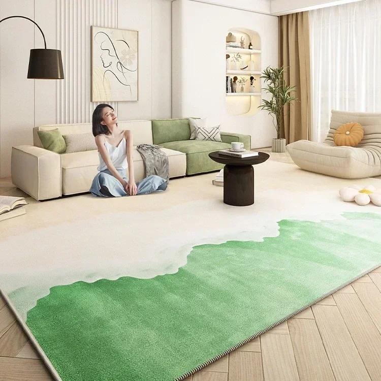 Summer Ocean Green Carpet Living Room Sofa Bedroom Bedside Decorate Floor Mat Antiskid Thickening Fashion Household Carpets