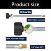 2pcs Stainless Steel Car Propanes Hoses with Integrated Pressure Meter for Accurate Gas Monitoring During Outdoor Use