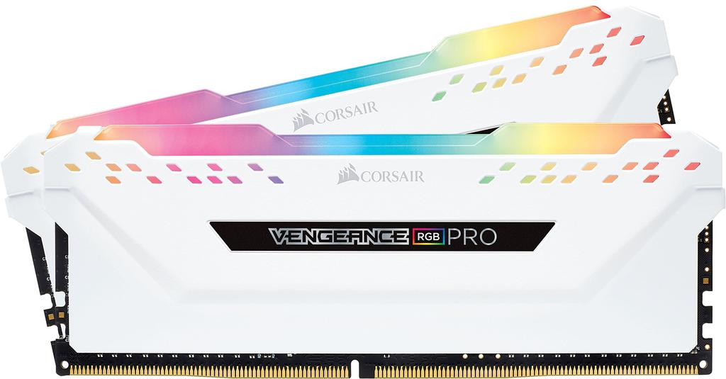 CORSAIR VENGEANCE RGB PRO Series 16GB DDR4 2666MHz Desktop Memory Module X CMW16GX4M2A2666C16W (2 8GB)