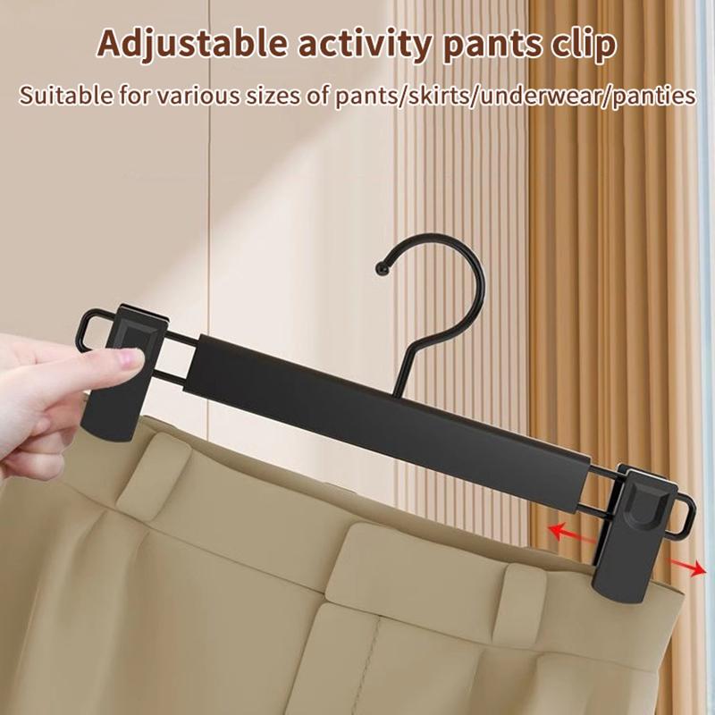 10PCS Clothes Hangers with Adjustable Clips 4 Color Options Space Saving for Travel Home Wardrobe Clothing Organizer