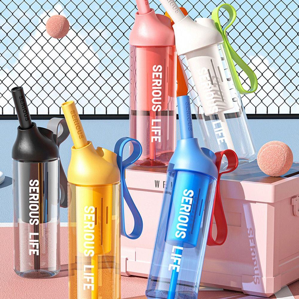 Dustproof Sport Water Bottle 666/888ml Outdoor Water Mug Reusable Drinking Cup with Straw  Juice