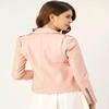 Noora Women's LADY PINK Leather JACKET Full Sleeve Solid Women Riding Jacket