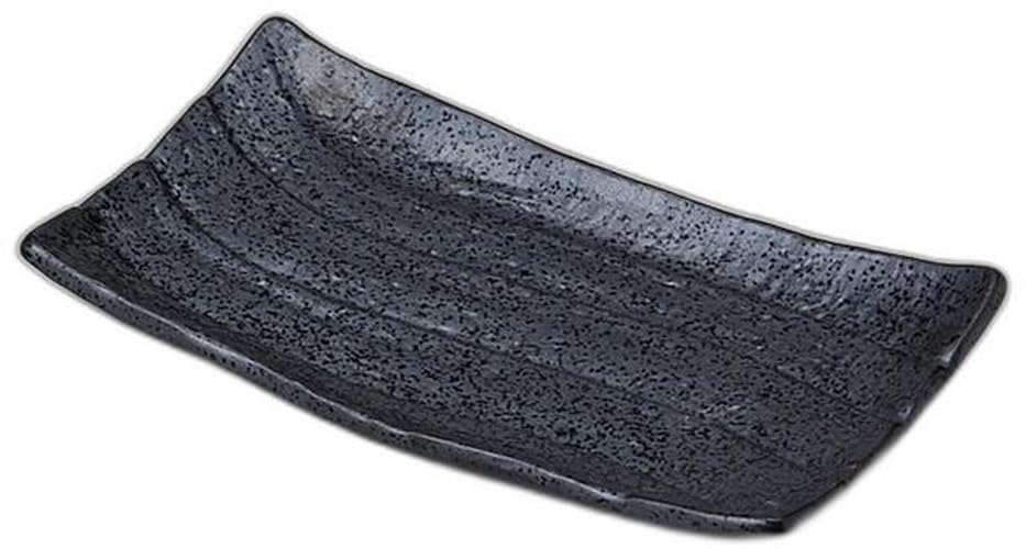 

Black Wave Pattern Yakitori Dish x 12 x Yakitori Dish Setomonohonpo Four-Legged [22.5 3cm] чёрный