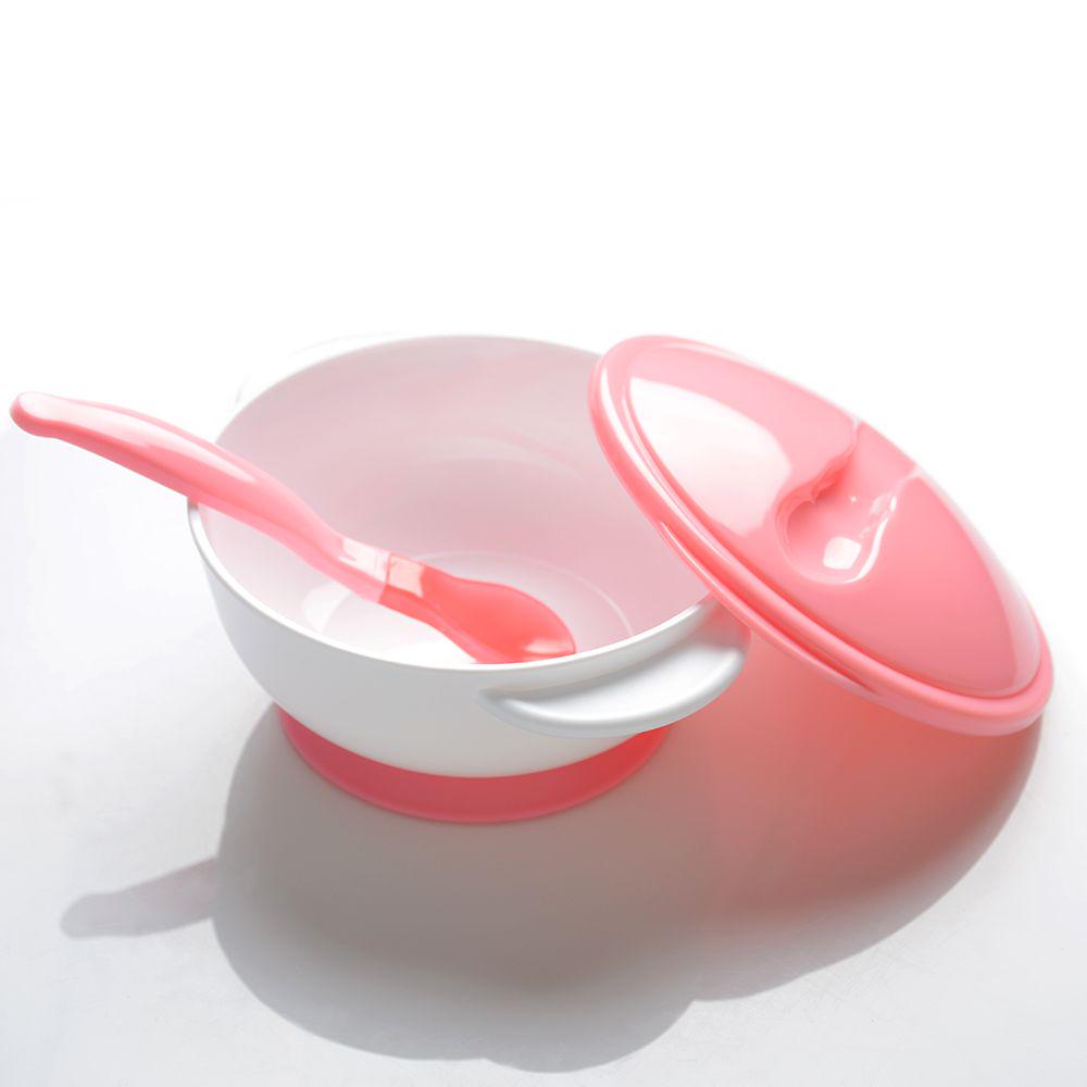 Baby med sklisikkert servise Temperaturfølende skål Matesug