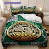 Celtic F.C Pattern Bedding Quilt Set Quilt Cover Pillowcase Home Decoration Birthday Gift (1 * duvet cover + 2 * pillowcase, without core)