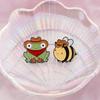 Cool Cowboy Hat Duck Capybara Frog Cat Enamel Pins Cartoon Animal Brooches Lapel Backpack Badge Funny Jewelry Gifts For Friends