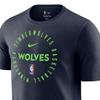 Nike X NBA Minnesota Timberwolves Legend Fashion Simple Pullover Short Sleeve T-Shirt Men T-Shirt Navy-Blue HF1428-419