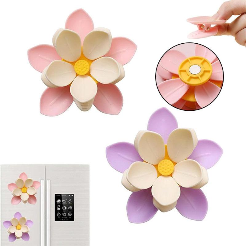 Clipsuri Decorative Flori 3D pentru Pungi Alimentare Clips Sigilare Petale Clipsuri Magnetice Flori de Cireș Strat Dublu Sigilator Magnetic Alimente Petale