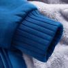 Plus Samt Mantel Männer Mit Kapuze Lange Sleeve Zipper Gepolsterte Warme Pullover Jacke Männliche Winter Sweatshirt