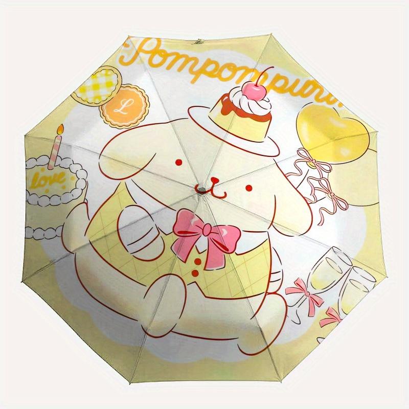 1pc Pompompurin Cute Dessert CharacterUmbrella with Plastic Handle,Suitable for All Seasons Home Travel Outdoor UmbrellaSanlio183