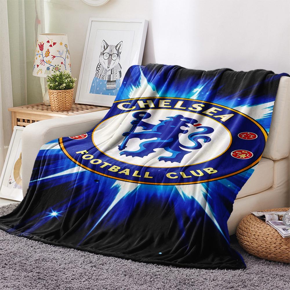 Chelsea FC logo Print FlAannel Blanket, High quality Comfortable for All Seasons, Home Decor, Warmth and Comfort