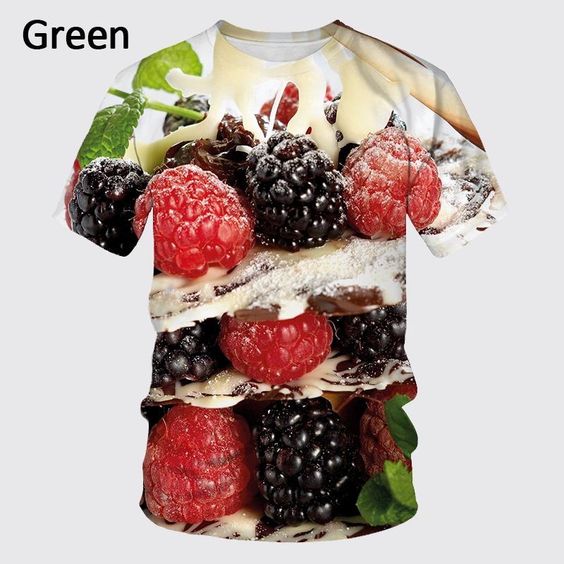 Sweetie Cherry Cake Graphic T Shirt For Men Clothing Unisex 3D Print Fruit