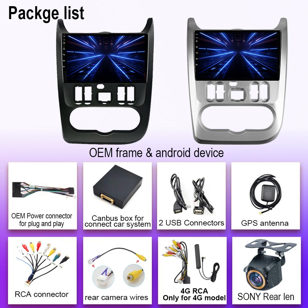 Android 14 For Renault Logan 1 Sandero 2009 - 2015 For Lada Largus Lergus 2012-2020 for Dacia Duster 2010-2017 Auto Radio Player