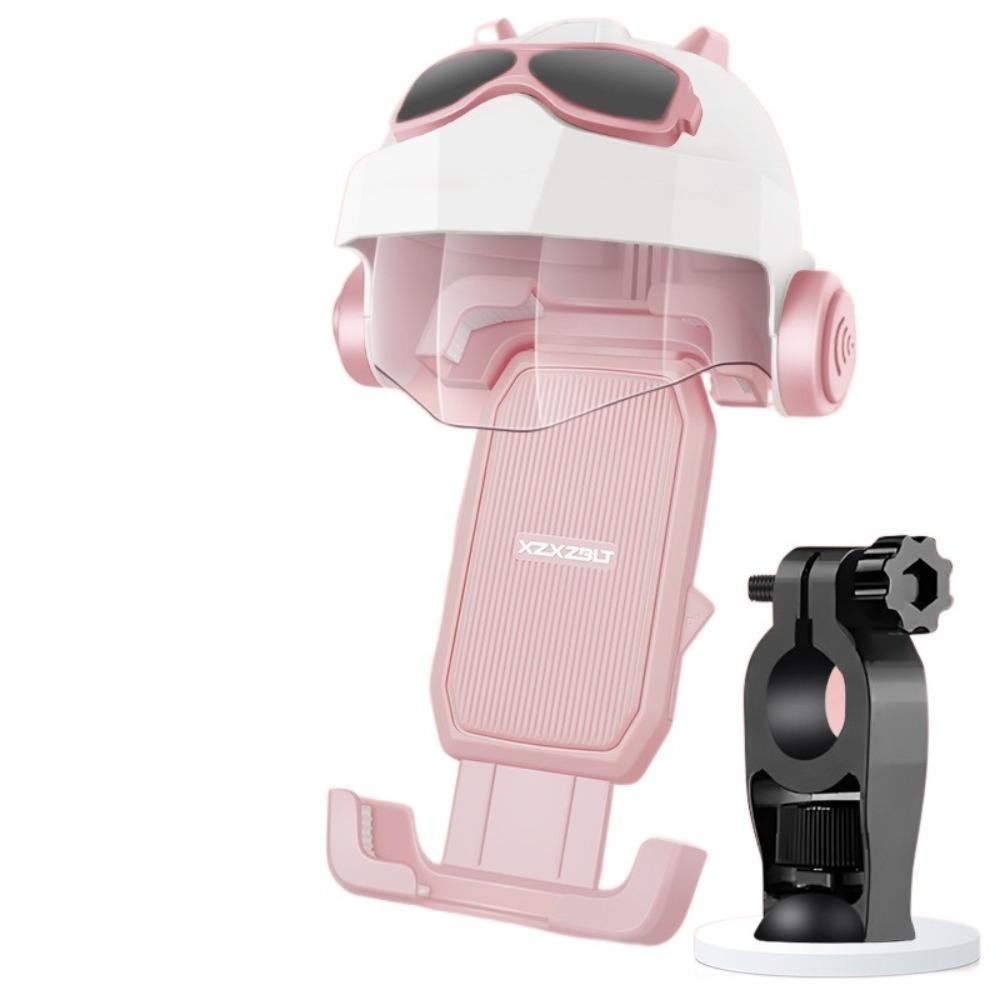 

Sunshade Navigation Phone Holder Cradle Clip Motorcycle Scooter Phone Mount Riding Pink Handlebar