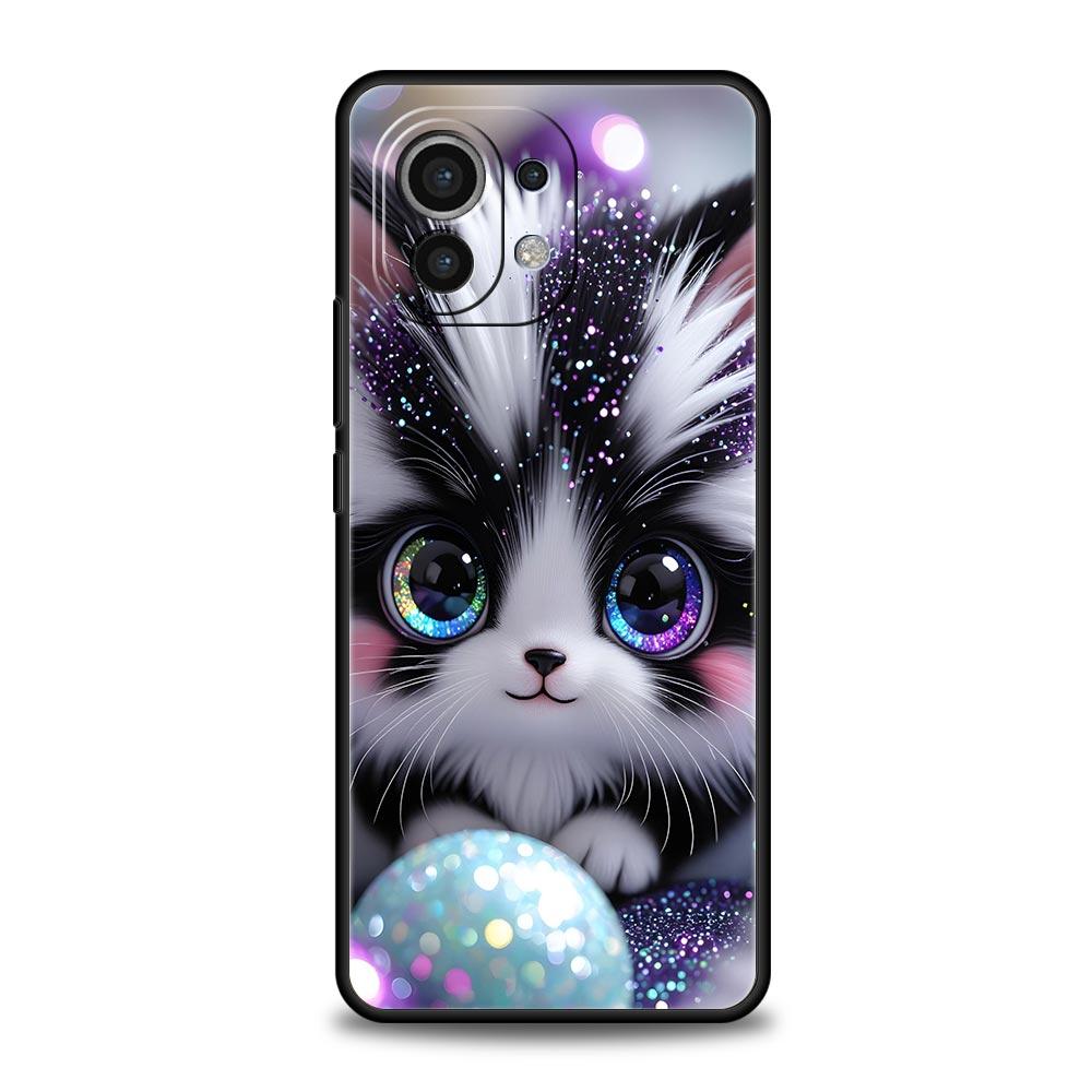 Colorful Cat Design Phone Case Cover for Xiaomi Mi 17 15 14 13 12 11 Ultra 15T 14T 13T 12T 11T Pro Lite 5G Soft TPU Shell Fundas