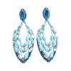 High-End European & American Silver Needle Diamond Water Drop Pendant Earrings
