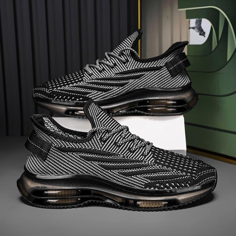 Large Size Men's Shoes Outdoor Fashion Sports Running Shoes Breathable Fly-woven Mesh Shoes Men's Coconut Casual Shoes