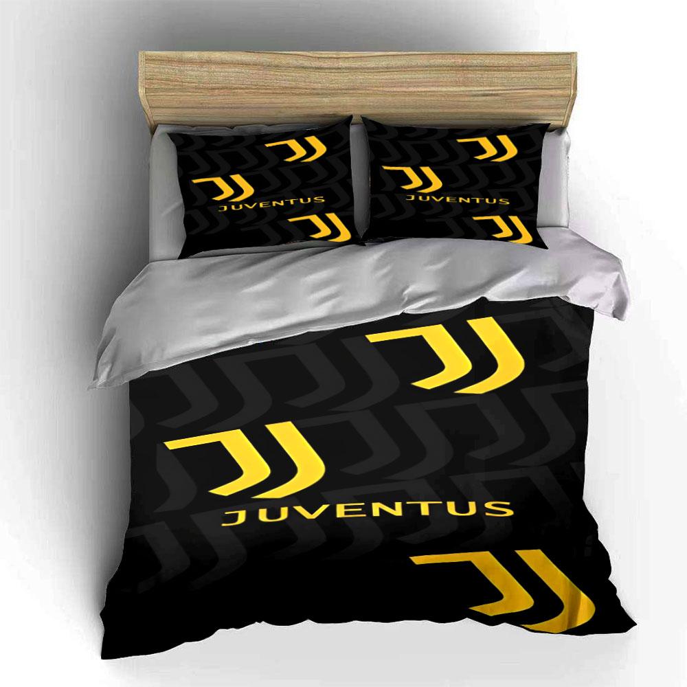 Yellow Juventus logo pattern. Bedding sets Duvet cover sets Duvet covers Pillowcases(1 * Duvet Cover 2 * Pillowcases without duvet insert)