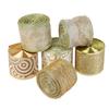 Charming Glitter Ribbon 2 5 Inch Wide Organza Sheer with Attractive Gold Swirl for Creative Projects and Celebrations