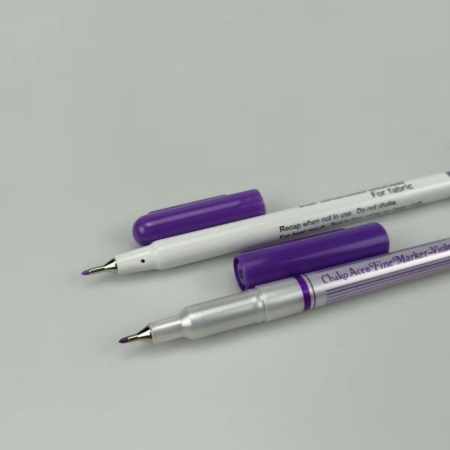 Japan YOKEN Purple Iron-Head Water-Soluble Fading Pen for Cross Stitch Marking