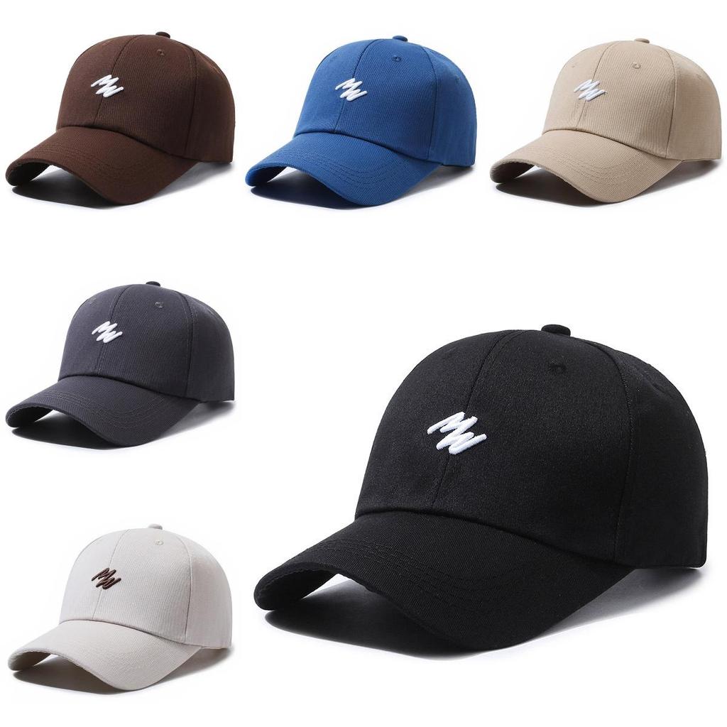 Letter Embroidered Baseball Hat Fashion Solid Color Peaked Cap Sun Protection