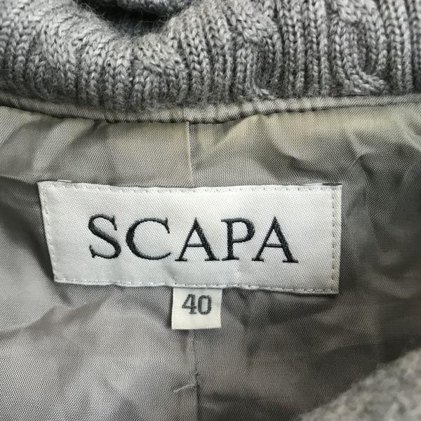 SCAPA Hooded Coat Women’s Size 40 L Gray by LOOK Blouson Outer Jacket(USED)