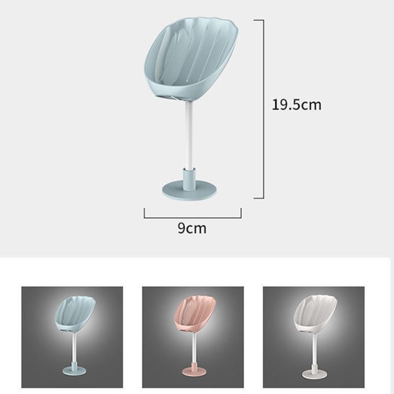 Soap Dish Drain Free Punching Household Toilet Bathroom Kitchen Vertical Suction Cup Wall Hanging Soap Holder Soap Shelf