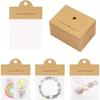 100 Stück Schmuck-Geschenktüten Set Klare Braune Beutel für Ohrringe Armbänder Schlüsselanhänger Ideal für Verpackung Bastel-Ausstellung