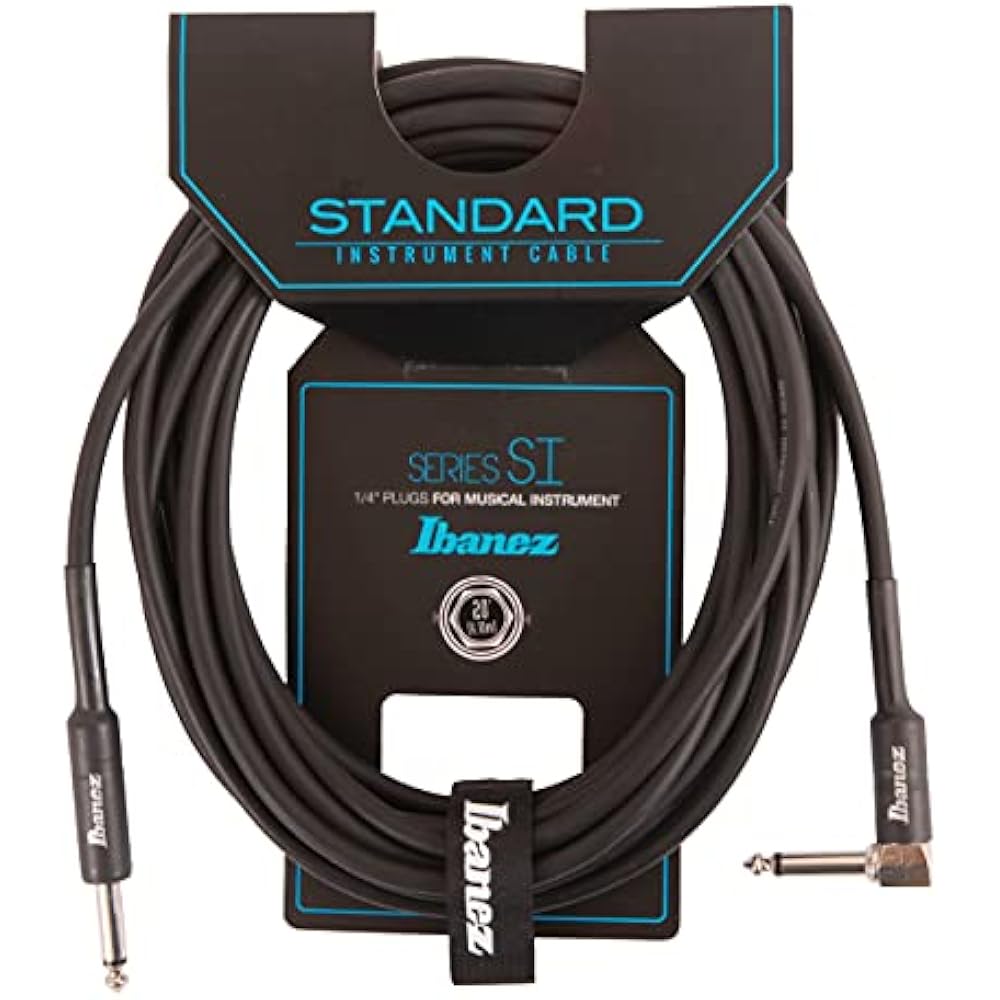 Ibanez Ibanez Standard Guitar/Bass Cable 20ft (6.1m) Straight-L Plug SI20L
