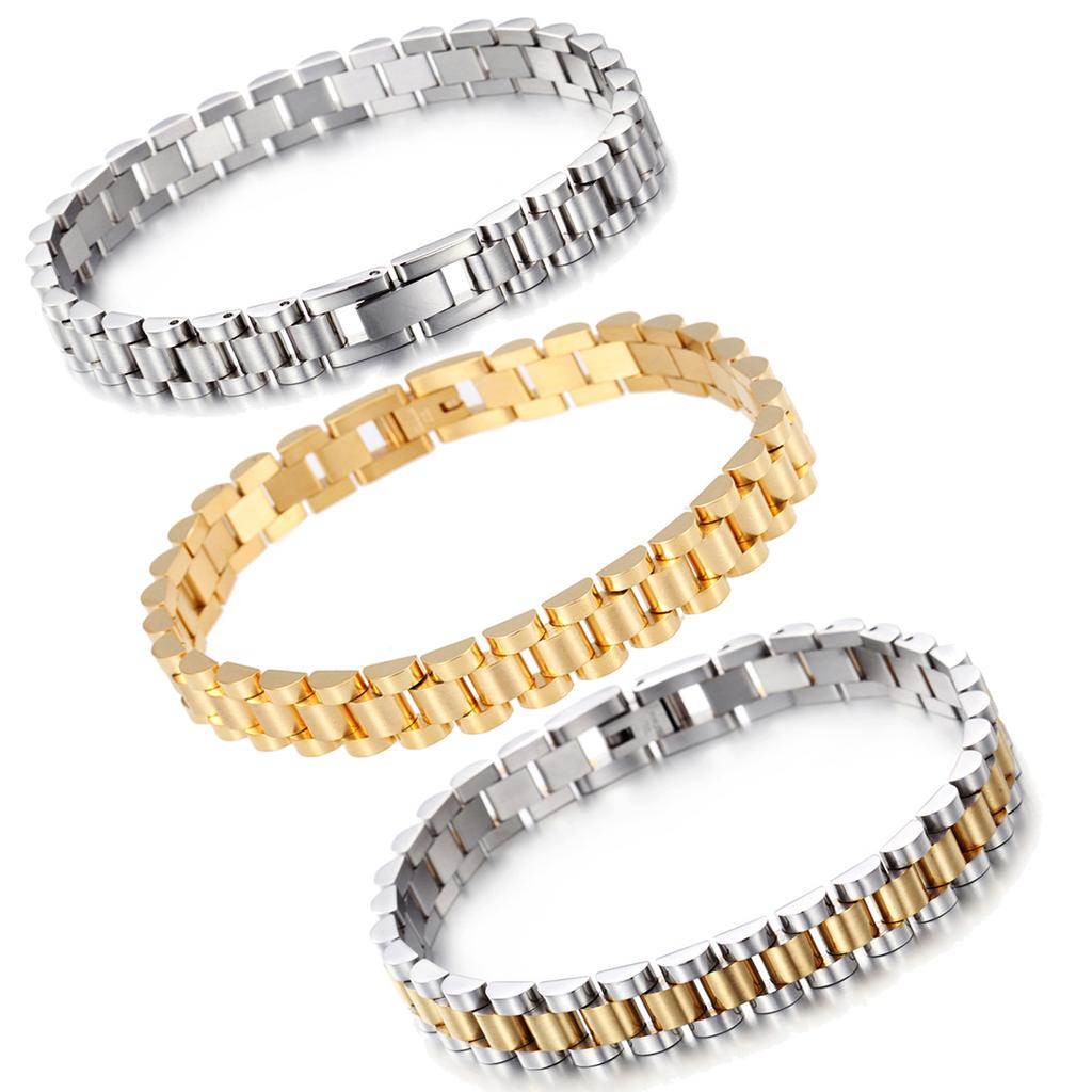 High Quality Bracelet for Men Women Link Chain 3 Stainless Steel Party Rock Jewelry 10mm