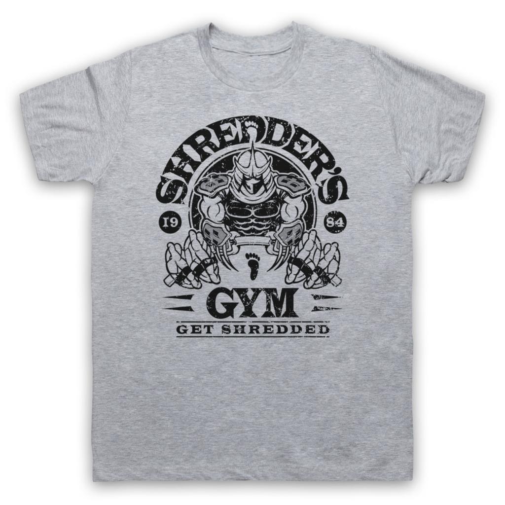 Teenage Ninja Turtles SHREDDER'S GYM Anime Print Graphic T-shirt Men's and Women's Short Sleeve Tshirt Men's Clothing Streetwear