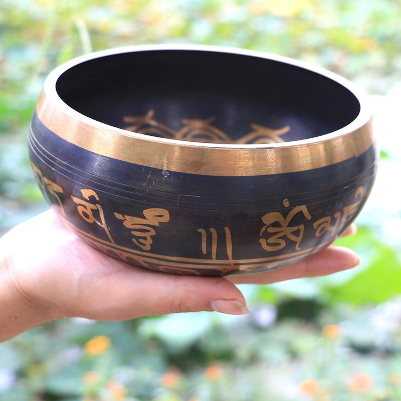 Buddha Sound Bowl Tibetan Bell Yoga Meditation Bowl Metal Singing Bowl Striker