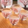 Japanese Style Sakura Wine Glasses Wine Decanter Handmade Cocktails Sake Glasses Retro Small Teacups Transparent Water Cup 50ml