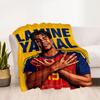 Lamine Yamal's Zukunfts-Fußball-Decke Ultra-Weich Toll für Bett Bürostuhl Büro für Alle Jahreszeiten Verspieltes Design Geburtstag Weihnachtsgeschenk Decke