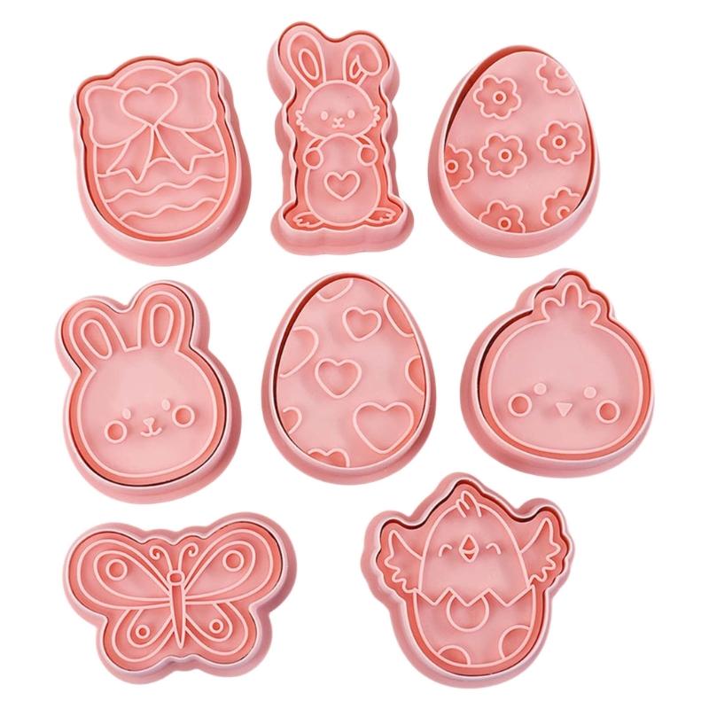 

Pack Of 8 Cartoon Cookie Molds for Baking Enthusiasts Biscuit Fondant Embosser Stamp Rusts Resistant Dessert Bakewares 1