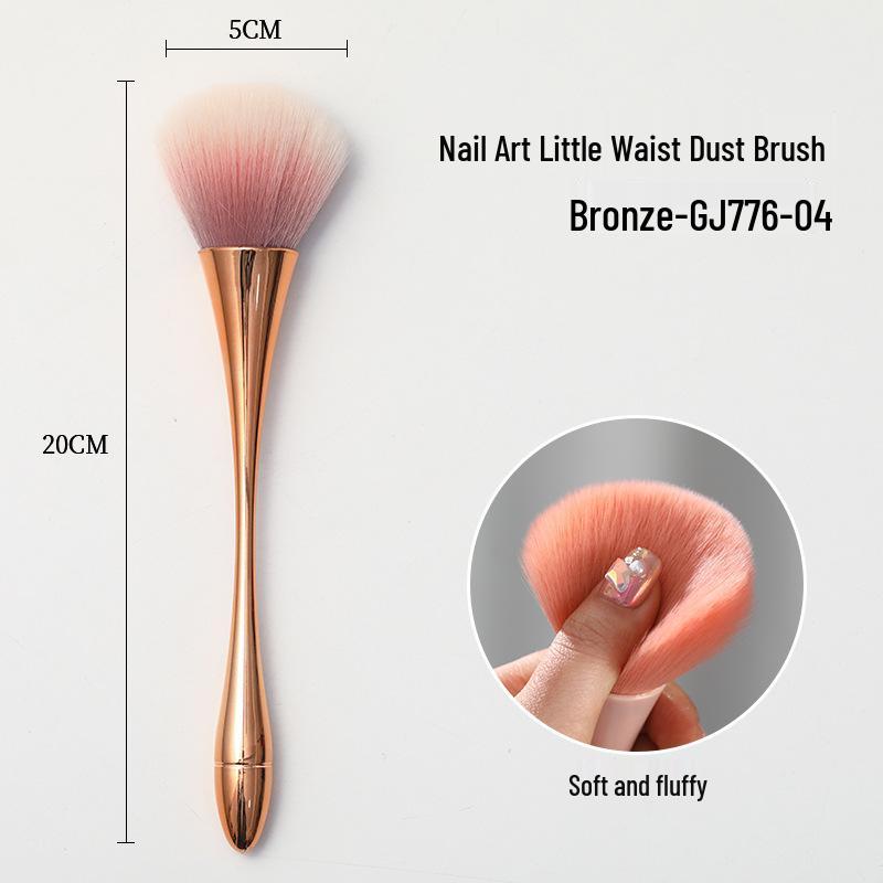 Fluffy Soft Bristle Nail Art & Makeup Brush - Long Handle Small Waist Design